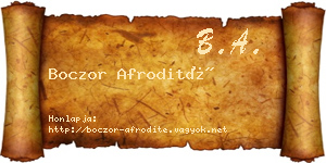 Boczor Afrodité névjegykártya